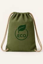 Drawstring Backpack Cotton Canvas Bag 5 OZ - 12 X 16 Ð For Gym, Campus, Conference and Giveaway