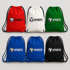 Drawstring Backpack Cotton Canvas Bag 5 OZ - 14 X 18 Ð For Gym, Campus, Conference and Giveaway
