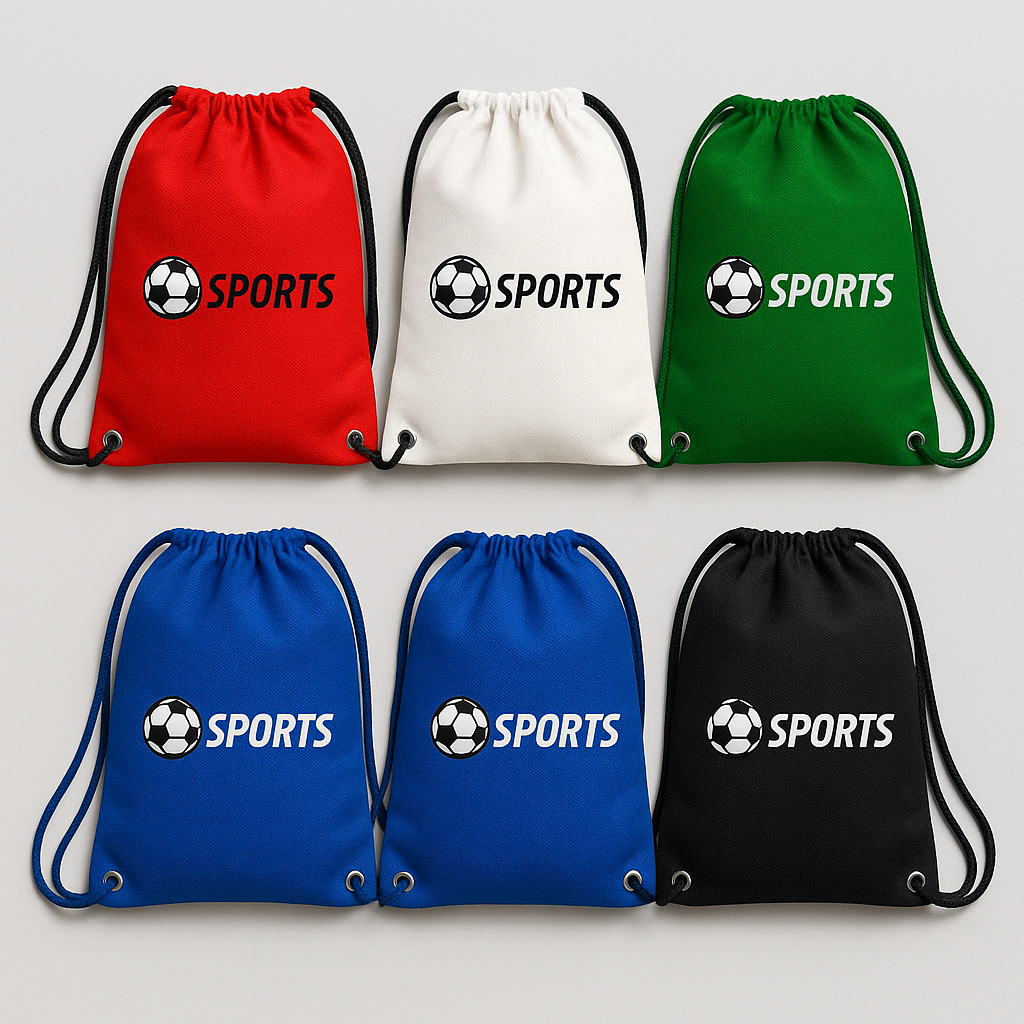 Drawstring Backpack Cotton Canvas Bag 5 OZ - 14 X 18 Ð For Gym, Campus, Conference and Giveaway