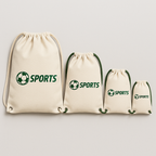 Drawstring Backpack Cotton Canvas Bag 5 OZ - 12 X 16 Ð For Gym, Campus, Conference and Giveaway